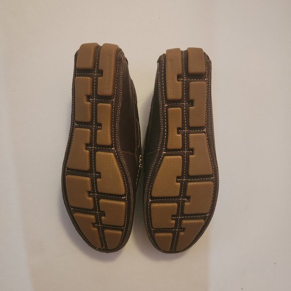 BANANA REPUBLIC Men\'s Garrett Brown Leather Loafers Shoes